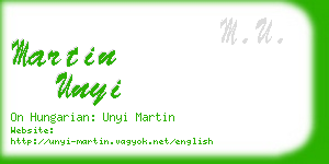 martin unyi business card